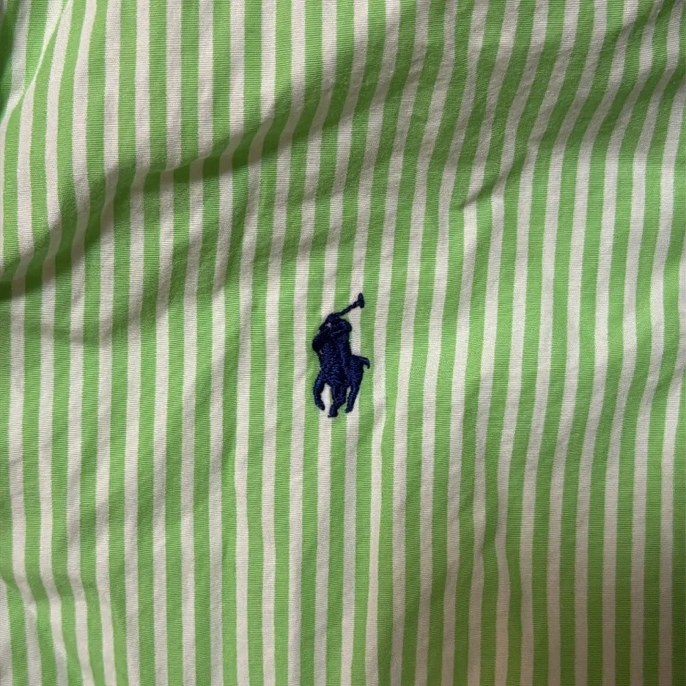 Ralph Lauren Kids Green Striped Shirt Size 7